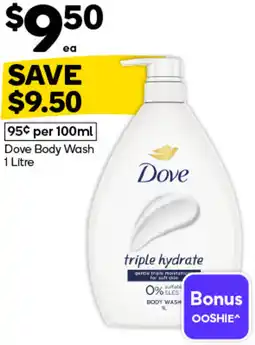 Woolworths Dove Body Wash offer
