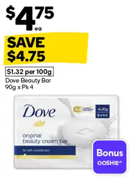 Woolworths Dove original beauty cream bar offer