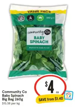 IGA Community Co Baby Spinach offer