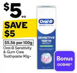 Woolworths Oral-B Sensitivity & Gum Care Toothpaste offer