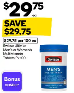 Woolworths Swisse Ultivite Men's Multivitamin offer