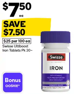 Woolworths Swisse Ultiboost Iron offer