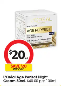 Coles L'Oréal Age Perfect Night Cream offer