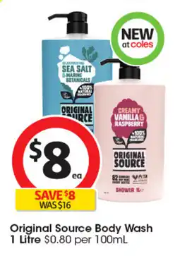 Coles Original Source Body Wash offer