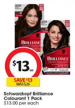 Coles Schwarzkopf Brilliance Colourant 1 Pack offer