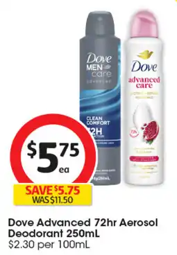 Coles Dove Advanced 72hr Aerosol Deodorant offer