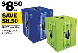 Woolworths V Energy Drink offer