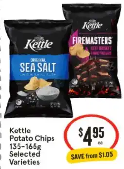 IGA Kettle Potato Chips Selected Varieties offer