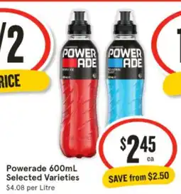 IGA Powerade 600mL Selected Varieties offer