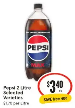 IGA Pepsi 2 Litre Selected Varieties offer
