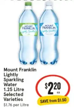 IGA Mount Franklin Lightly Sparkling Water offer