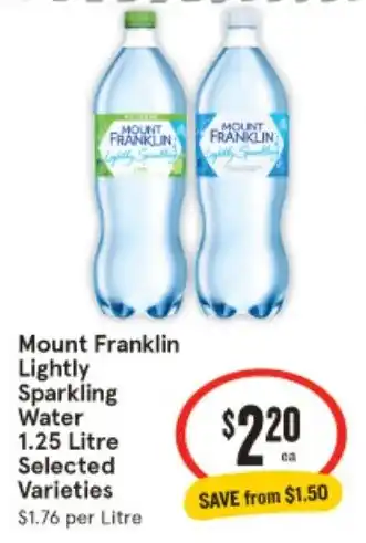 IGA Mount Franklin Lightly Sparkling Water offer