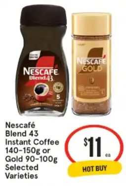 IGA Nescafe Blend 43 Instant Coffee Selected Varieties offer