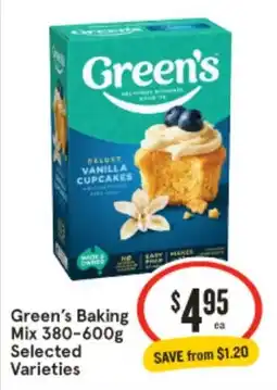 IGA Green's Baking Mix Selected Varieties offer