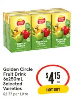 IGA Golden Circle Fruit Drink Selected Varieties offer