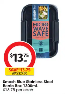 Coles Smash Blue Stainless Steel Bento Box offer