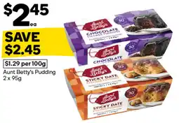 Woolworths Aunt Betty's Pudding offer
