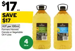 Woolworths Farmers Harvest Canola or Vegetable Oil offer
