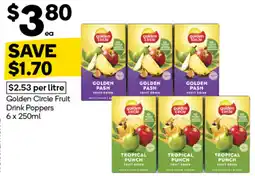 Woolworths Golden Circle Fruit Drink Poppers offer