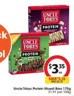 Coles Uncle Tobys Protein Muesli Bars offer