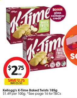Coles Kellogg's K-Time Baked Twists offer