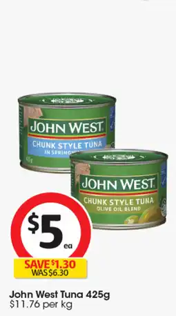 Coles John West Chunk Style Tuna offer