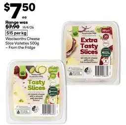 Woolworths Woolworths Cheese Slice Varieties offer