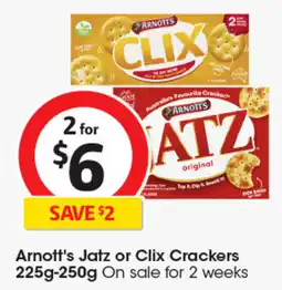 Coles Arnott's Jatz or Clix Crackers offer