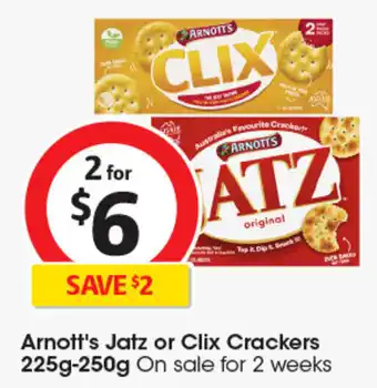 Coles Arnott's Jatz or Clix Crackers offer