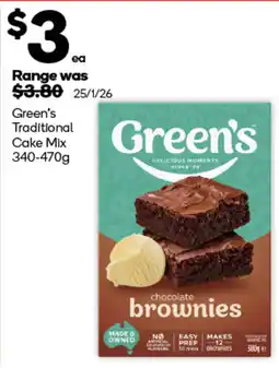 Woolworths Green's chocolate brownies offer