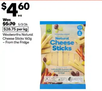 Woolworths Woolworths Natural Cheese Sticks offer