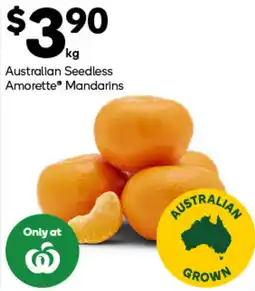 Woolworths Australian Seedless Amorette Mandarins offer