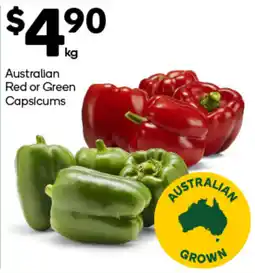 Woolworths Australian Red or Green Capsicums offer