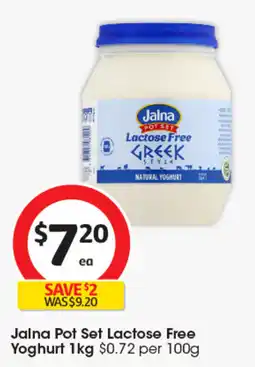 Coles Jalna Pot Set Lactose Free Yoghurt offer