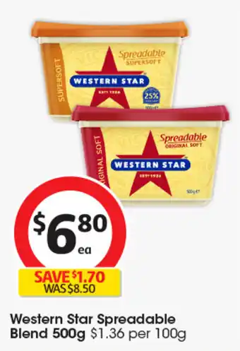 Coles Western Star Spreadable Blend offer