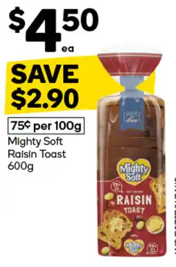 Woolworths Mighty Soft Raisin Toast offer