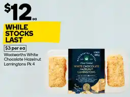 Woolworths Woolworths White Chocolate Hazelnut Lamingtons offer