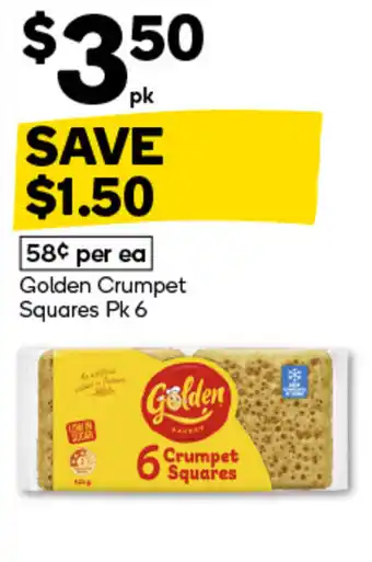 Woolworths Golden Crumpet Squares offer