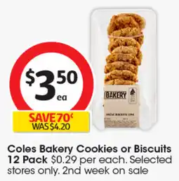 Coles Coles Bakery Cookies or Biscuits offer