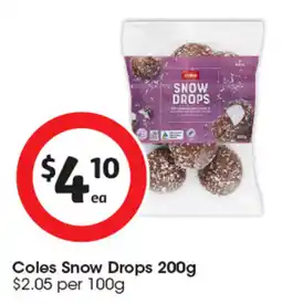 Coles Coles Snow Drops offer