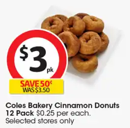 Coles Coles Bakery Cinnamon Donuts offer