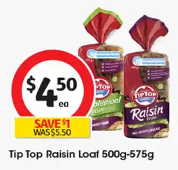 Coles Tip Top Raisin Loaf offer