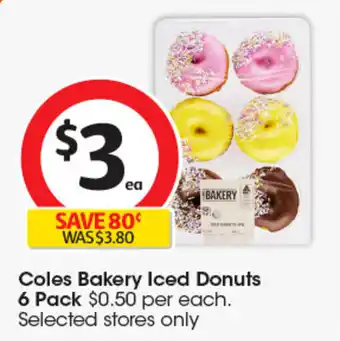 Coles Coles Bakery Iced Donuts offer