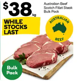 Woolworths Australian Beef Scotch Fillet Steak Bulk Pack offer