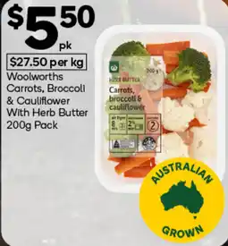 Woolworths Woolworths Carrots, Broccoli & Cauliflower With Herb Butter offer