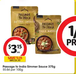 Coles Passage to India Simmer Sauce offer