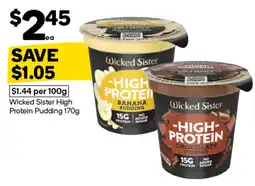 Woolworths Wicked Sister High Protein Pudding offer