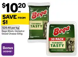 Woolworths Bega Block, Grated or Sliced Cheese offer