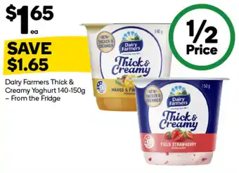 Woolworths Dairy Farmers Thick & Creamy Yoghurt offer