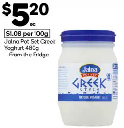 Woolworths Jalna Pot Set Greek Yoghurt offer